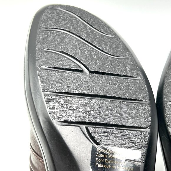 Clarks Womens Size 8.5M Brown Leather Slip On Mules Clogs Shoes - Picture 10 of 14